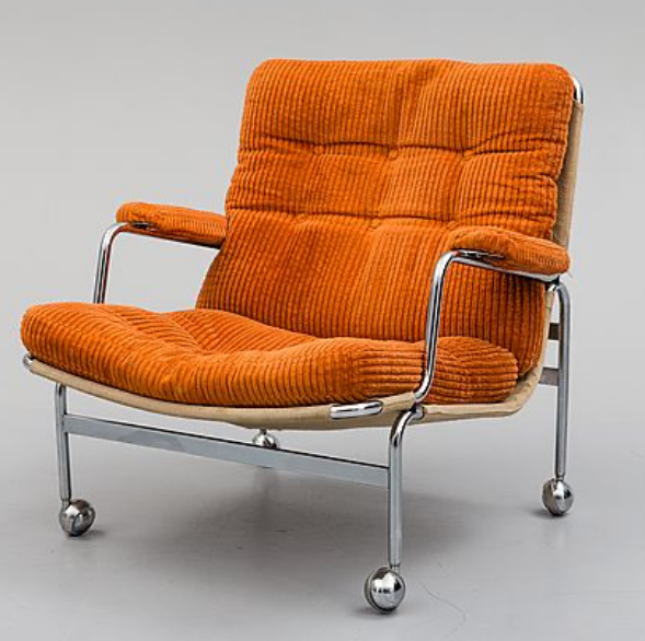 retro orange chair