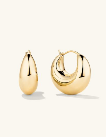 gold large hoop earings